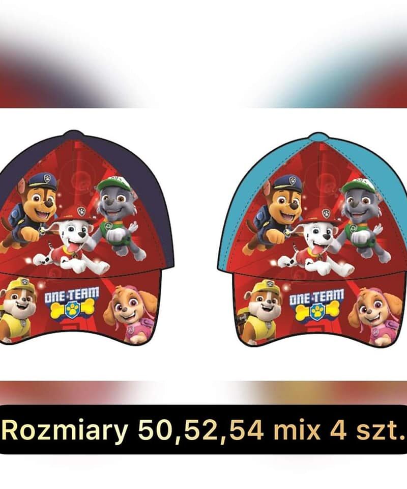 czapka dziecięca z daszkiem Psi Patrol niebieska