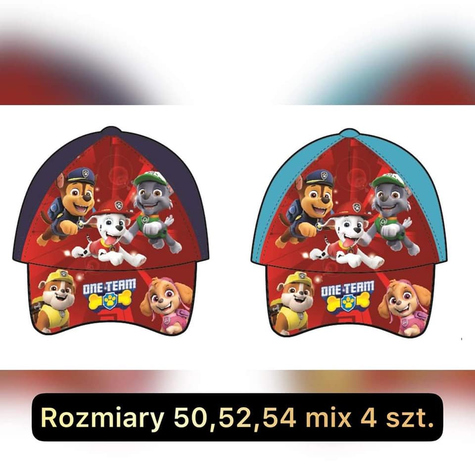 czapka dziecięca z daszkiem Psi Patrol niebieska