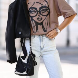 bluzka damska Lara Glasses cappuccino