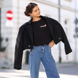 bluzka damska Lara Jamnik Paris czarna