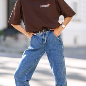 bluzka damska Lara Jamnik Paris czekolada