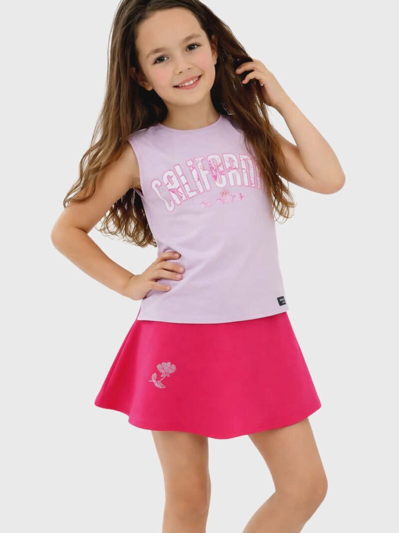 t-shirt dziewczęcy bluzka Kid's by Voga fiolet
