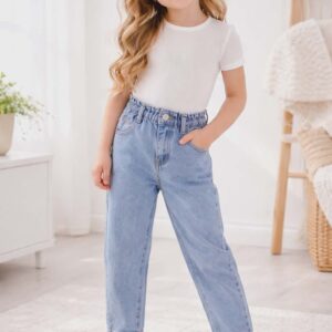 Spodnie jeansowe dziewczęce Yoyo S. niebieskie