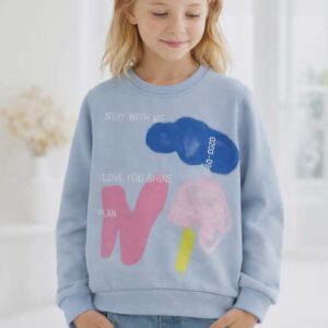 Bluza dziewczęca ocieplana Stay błękitna