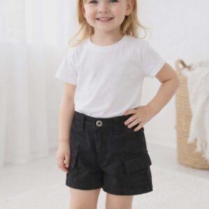 Spodenki dziecięce krótkie bojówki czarne