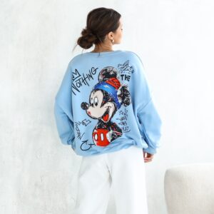 bluza damska Miki Lara Fashion błękitna