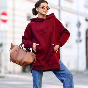 bluza damska Lara Essential bordo