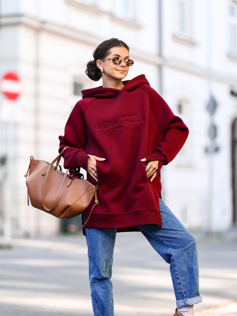 bluza damska Lara Essential bordo