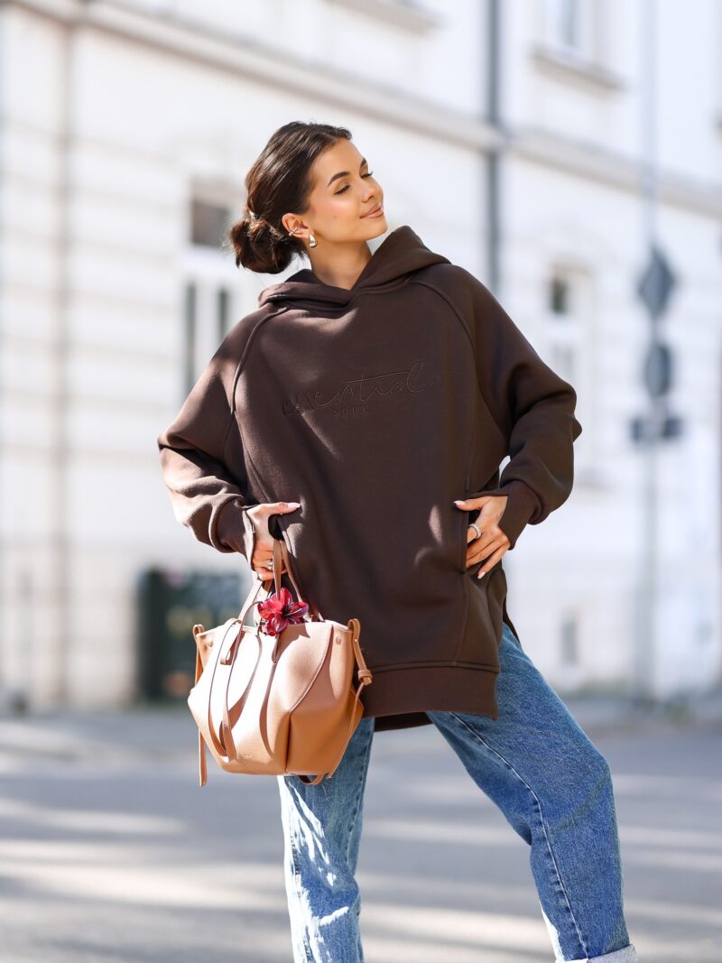 bluza damska Lara Essential czekolada