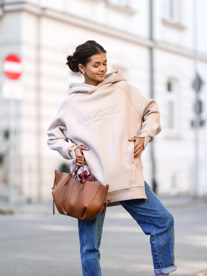 bluza damska Lara Essential jasny beż