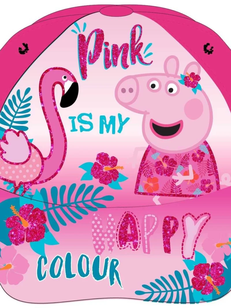 czapka dziecięca z daszkiem Peppa różowa