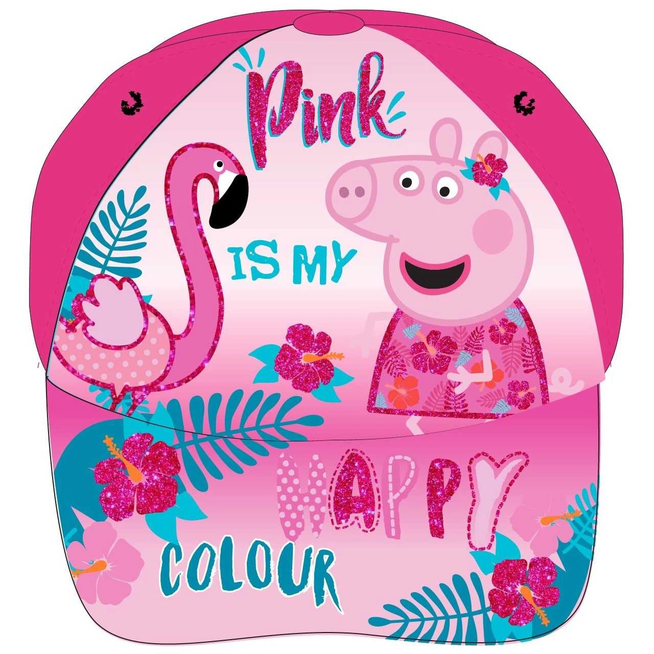 czapka dziecięca z daszkiem Peppa różowa