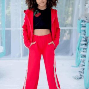 komplet dziecięcy dresowy Kiz czerwony