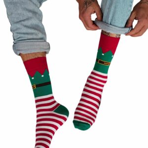 Skarpety męskie świąteczne Elf czerwone