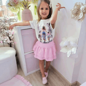 Bluzka dziewczęca z aplikacją Igomill śmietankowa