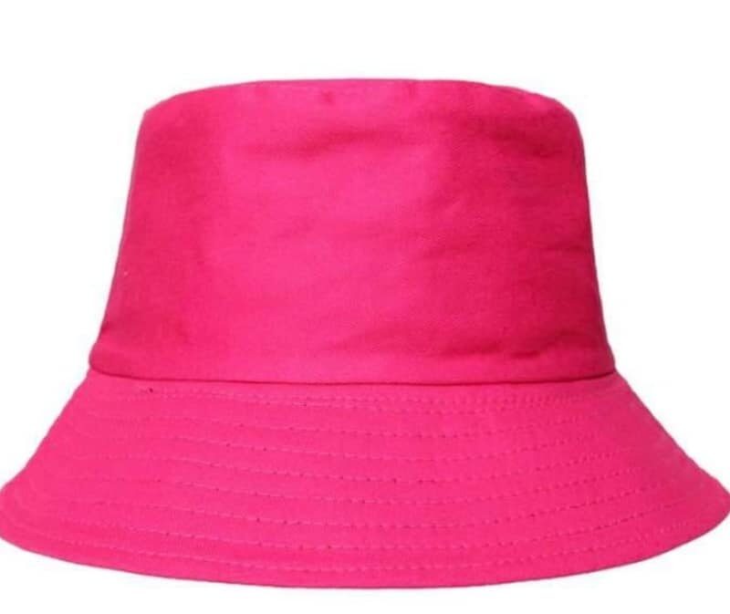 kapelusz młodzieżowy Bucket fuksja czarny