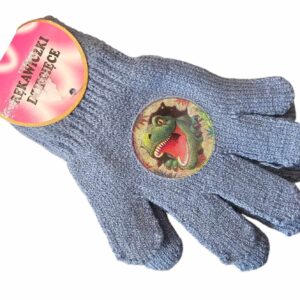 rękawiczki dziecięce Dinozaur niebieskie rozmiar 14