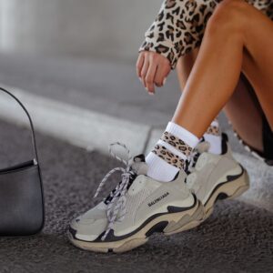 skarpety damskie Milena Panterka białe