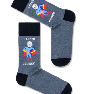 skarpety męskie Milena Dziadek szare rozmiar 43-46
