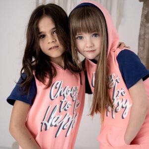 Sukienka tunika dziewczęca Kids By Voga koralowa