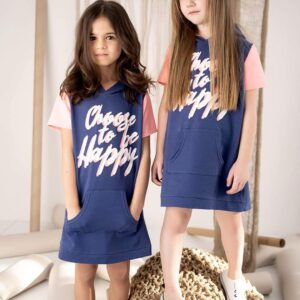 Sukienka tunika dziewczęca Kids By Voga granatowa koral