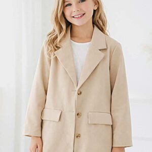 Marynarka dziewczęca wizytowa oversize beżowa