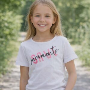 Bluzka dziewczęca bawełna LaLoca prążek biała