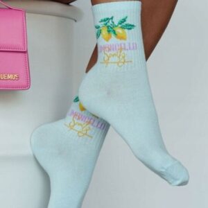 Skarpety damskie Milena Limoncello cytrynki mięta