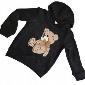 Bluza dziecięca Miś polar czarna