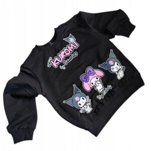 Bluzka dziecięca Kuromi bawełna czarna