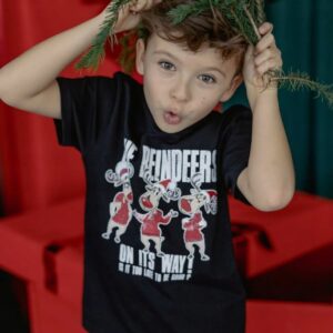 Bluzka dziecięca święta All For Kids renifery czarne