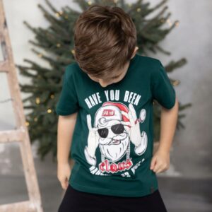 Bluzka dziecięca święta All For Kids mikołaj santa zieleń