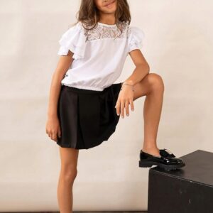 Spódnico-spodnie dziewczęce galowa Kiz By Kids czarne