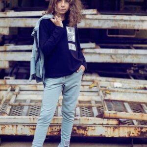 Bluzka dziewczęca prążek Kiz By Kids czarna