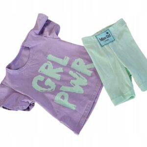 Kolarki dziewczęce getry Igomill prążek mięta