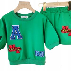 Komplet dziecięcy bluzka spodenki zielony