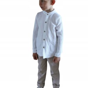 Koszula chłopięca muślinowa Royal Kids biała