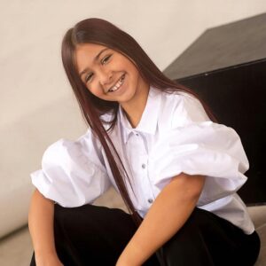 Koszula dziewczęca elegancka bufiaste rękawy Kiz By Kids biała