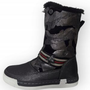 Kozaki dziecięce zimowe z muchą Seastar czarne