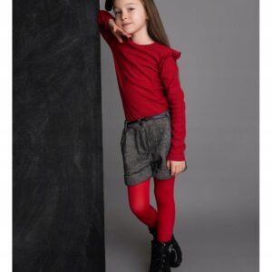 Rajstopy dziewczęce YOCLUB MIKROFIBRA czerwony 40 den