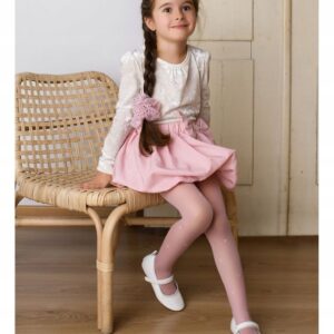 Rajstopy dziewczęce Yoclub wzorzyste różowe serca