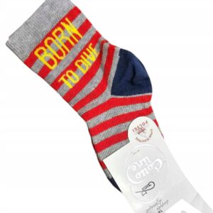 skarpetki dziecięce Gatta Cottoline paski czerwone granat