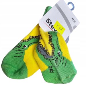Skarpety dziecięce Krokodyl Steven żółto zielone