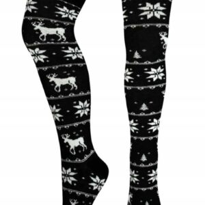 Zakolanówki dziecięce norweski wzór Milusie czarne