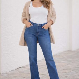 Spodnie jeans Moon Girl denim blue