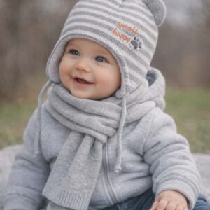 Komplet dzieciecy zimowy czapka szalik rozmiar 44-46