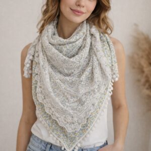 Chusta damska wiosenna Koronka