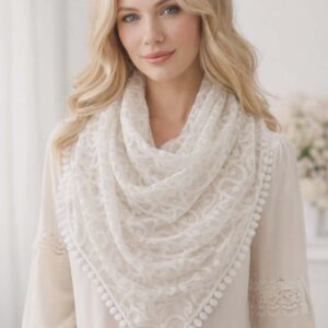 Chusta damska Apaszka Bandana wiosenna Koronka Boho