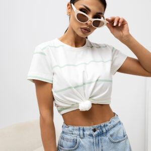 Bluzka t-shirt w paski Lara Fashion