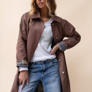 Płaszcz damski trencz Melanie brąz